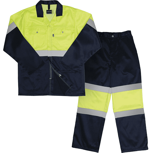 Hi-Vis Reflective Conti Suit Lime/Navy