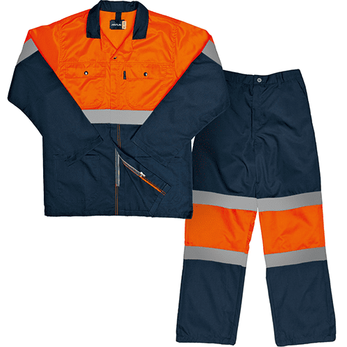 Hi-Vis Reflective Conti Suit Orange/Navy