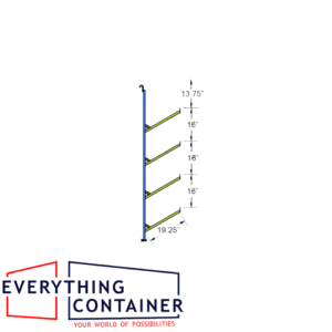 Pipe Rack Bracket 4 Arm - EC4IF500 - Everything Container